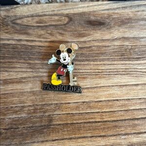 Disney Mickey Mouse Passholder Pin - Red, Yellow, Black, Gold